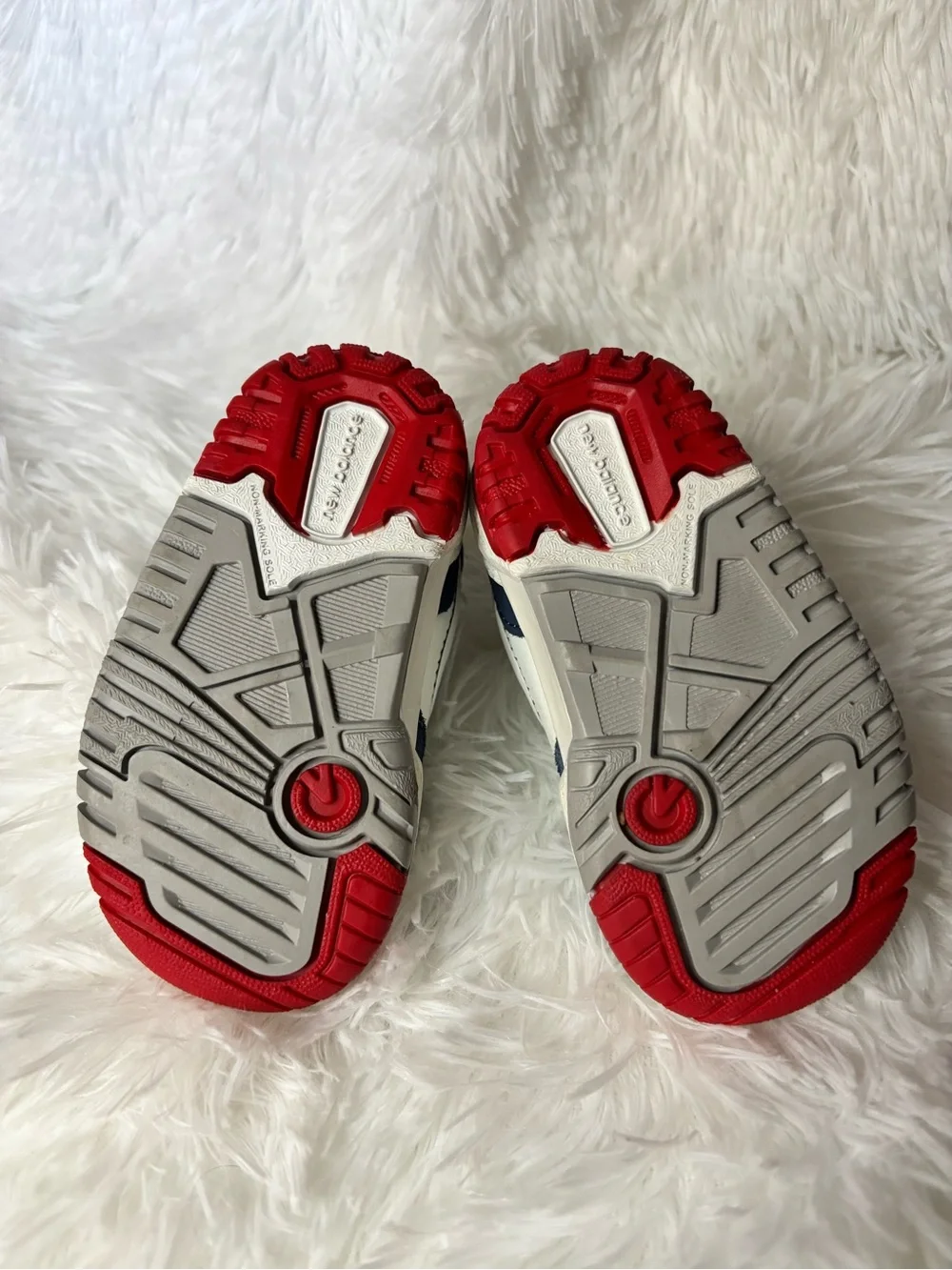 New Balance 550 TD Navy Red White Toddler Sneakers Size 4 Velcro